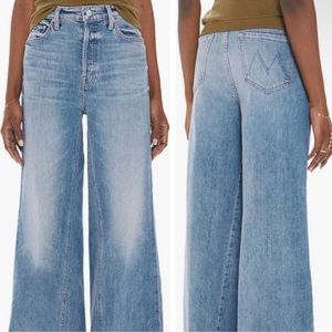 New MOTHER The Enchanter High Rise Wide Leg Jeans in Party of One Size 30